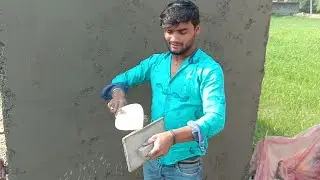 amazing techniques-building indian style wall plastering fastest construction-using by sand cement