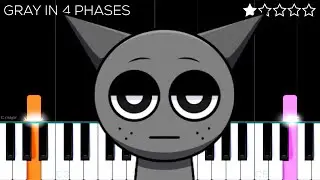 Gray in 4 Phases (INCREDIBOX SPRUNKI) | EASY Piano Tutorial
