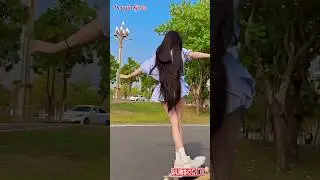Nashe Si Chadh Gayi | nashe si chadh gayi remix | Korean girl skating status | skating board #shorts