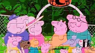 Peppa pig and friends at the Dinosaur park | Play Puzzle Channel
