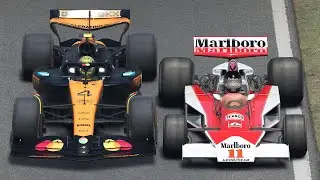 Lando Norris vs James Hunt | McLaren-Mercedes MCL39 2025 vs McLaren-Ford M23 F1 1976 | F1 at Monza