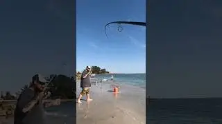 Bill dancin on em, dublin up! 🕺🐠☘️ #Floridaboys #troutboys #surffishing #beachfishing #trout