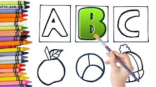 A 🍎 B 🏀 C 🧢 , Alphabet, Abc songs 🎵,  Learn abc for colors, Educational video for kids