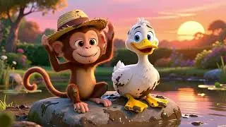 Monkey & Duck Mischief | Fun Kids Rhyme & Story