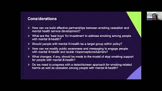 Webinar: Tobacco and Mental Health: Insights from Ireland, Northern Ireland, Scotland and Wales