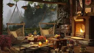 Cozy Morning Caf&eacute; Ambience ☕ Forest Balcony Coffee Shop | Jazz Piano for Relax, Study & Work