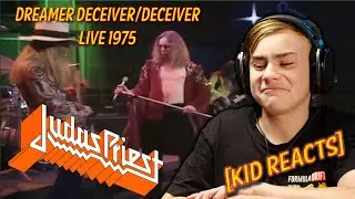 Kid Reacts to JUDAS PRIEST - Dreamer Deceiver / Deceiver [Live 1975] #musicreaction