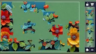 Vibrant and colourful Paperwork of flowers & birds//artistic jigsaw puzzle game🧩//@jigsawpuzzle45