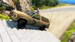 cars vs stairs beamng drive #21 | Stairs | Beamng.Drive | @gamexplainer867 ​