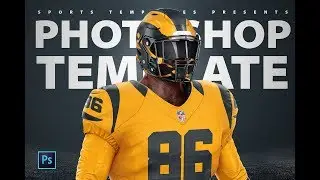 Football uniform Template mockup | Color Rush Tutorial