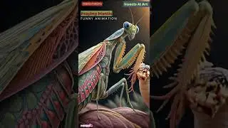 Praying Mantis Funny Animation | Insects Anatomy | Insects AI Art | 07