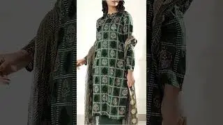 Girl's Unstitched Printed Khaddar Suit 3 Pc for Order Contact on 03447432084#viralshort