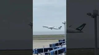 Cathay Pacific 539 taking off NGO-HKG #aviation #airbus350 #nagoya #hongkong #國泰航空 #香港
