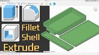 [Fusion 360]08 슬라이더 수납함 Slide storage box-2(Extrude, Fillet, Shell)