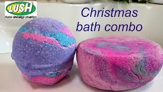 Lush Sugar Plum Fairy bomb & Sugar Plum Sparkle bubble bar bath &lsquo;cocktail&rsquo; Demo - No Talking