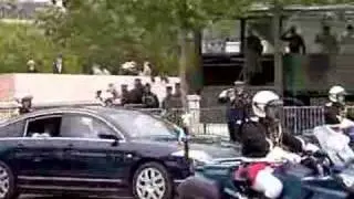 Jacques Chirac, leaving 8th of may 2007 ceremony.