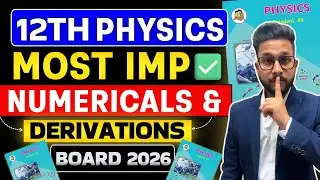 MOST IMPORTANT NUMERICALS & DERIVATIONS 12TH PHYSICS | ROTATIONAL DYNAMICS | JR COLLEGE | 