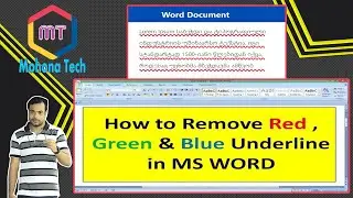 How to remove red underline Hide Unhide in MS Word