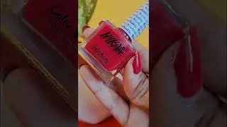 cherry red nail polish @Nykaa#beauty #viral #youtubeshorts #shortvideo #viralsong #viralvideo