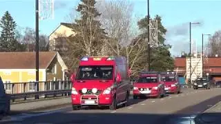 Palokunta Kolonna Kalajoella siirtyminen uudelle paloasemalle