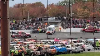Car hits pit entrance pumpkin smash, driver out of ICU faces long recovery.