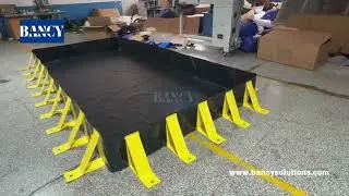 Rapid Deployment! Bancy All-in-One Outside Support Spill Berm | Industrial Containment Solution