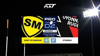J13 PRO D2 25-26 - Mont-de-Marsan vs Oyonnax, le r&eacute;sum&eacute;