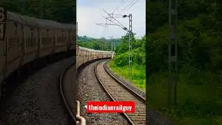 Train on a beautiful Curve ❤️ #indianrailways #train #curve #railwaytrack #beautiful #nature #shorts