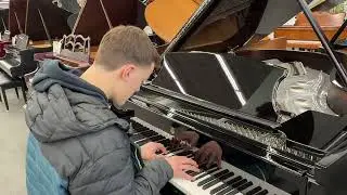 Playing Clair De Lune on a 6 FIGURE Steinway & Sons!