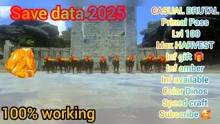 🔥 ARK Survival Evolved Mobile 2025 | Free Save Data | God Console | Bonus Dinos | Unlimited Amber 💰|