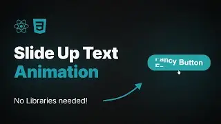 Slide Up Text on Hover | React CSS Animation Tutorial (without libraries)