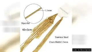 10pcs/Lot Vnistar 2.mm 18K Gold PVD Plated Blade Stainless Steel Chains Wholesale Women Paperclip Li