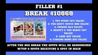 Набор № 10868, дополнительный набор № 1, 2 коробки, Topps Chrome Disney Hobby/Sapphire 2025 года,...