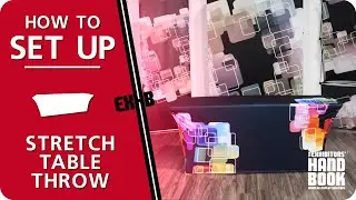 Stretch Fabric Table Throw Set Up - Fast, Custom, Flexible Table Throws