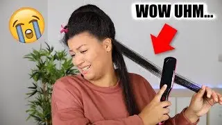 I Tried The CHEAPEST Hair Straightening Brush On Amazon...