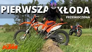 Kingi pierwsza kłoda. No i Gleba... #KTM350