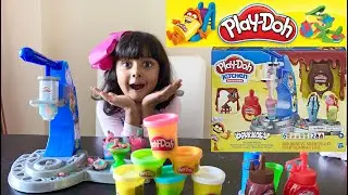 Play-Doh Kitchen Creations Drizzy Ice Cream Maker with Toppings play dough Unboxing