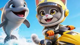 Water Scooter Fun with Symba and Friends l Ocean Swimming Cartoon Adventures