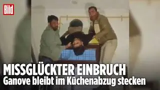 EINBRUCH GESCHEITERT: Dieb bleibt im Küchenabzug stecken – Polizei rückt aus