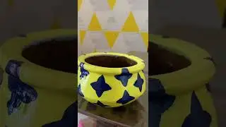 DIY planter from Biryani matka #craft#DIY#reuse#sustainable