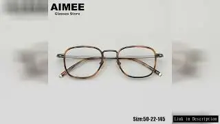 New Italian Brand Handmade Glasses Frame Retro Square Full Frame Men Women Titanium Ultralight Eyegl