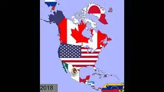 (Outdated) North America: Timeline of National Flags: 1600 - 2018
