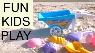 Summer🏖Fun At The Beach. Best Kids Beach Toys. Beach Sand Shell. Fish. Bucket. Shovel. Wheelbarrow