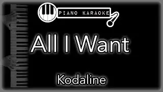 All I Want - Kodaline - Piano Karaoke Instrumental