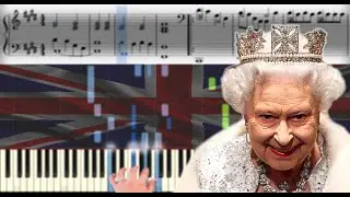 National Anthem of the England - God Save The Queen | Sheet Music & Synthesia Piano Tutorial