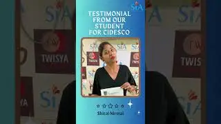 Testimonial for CIDESCO Course by Sejal International Academy