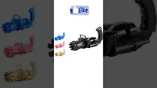 Bubble Gatling Gun, 8-Hole Electric Bubbles Gun for Boys and Girls#shorts