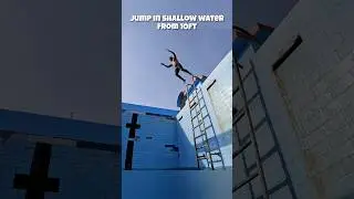 How to Jump Safely into Water From 10ft 🔥 #swimming #safety #dive #diving #swimminglessons