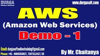 AWS (Amazon Web Services) tutorials || Demo - 1 || by Mr. Chaitanya On 19-01-2026 @6PM (IST)