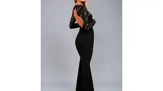 Black Lace Dress Long
